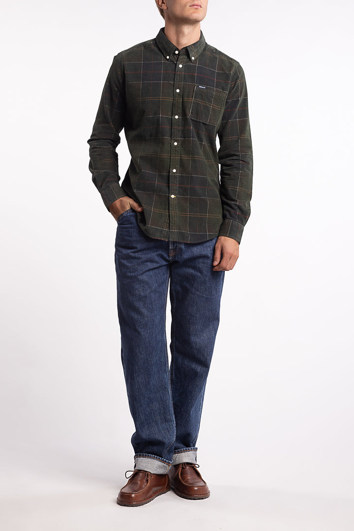 Blair Tailored Long-Sleeved Cord Shirt Classic Tartan