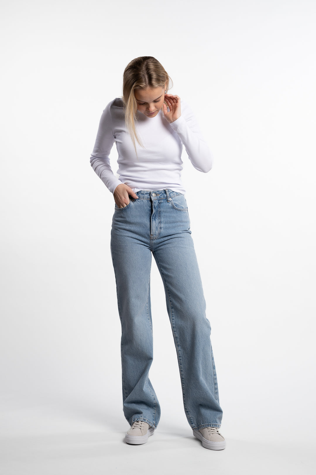 Petronella Rib Boatneck- White