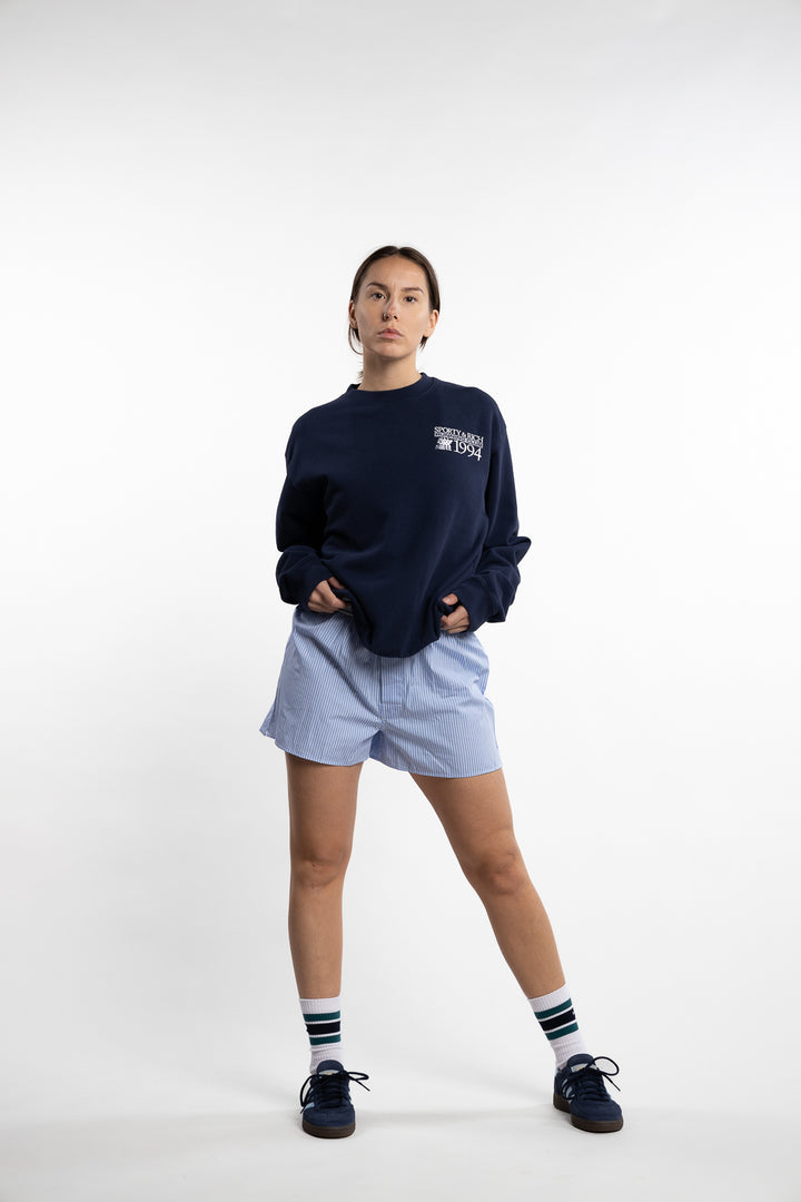 Finish Line Crewneck - Navy White