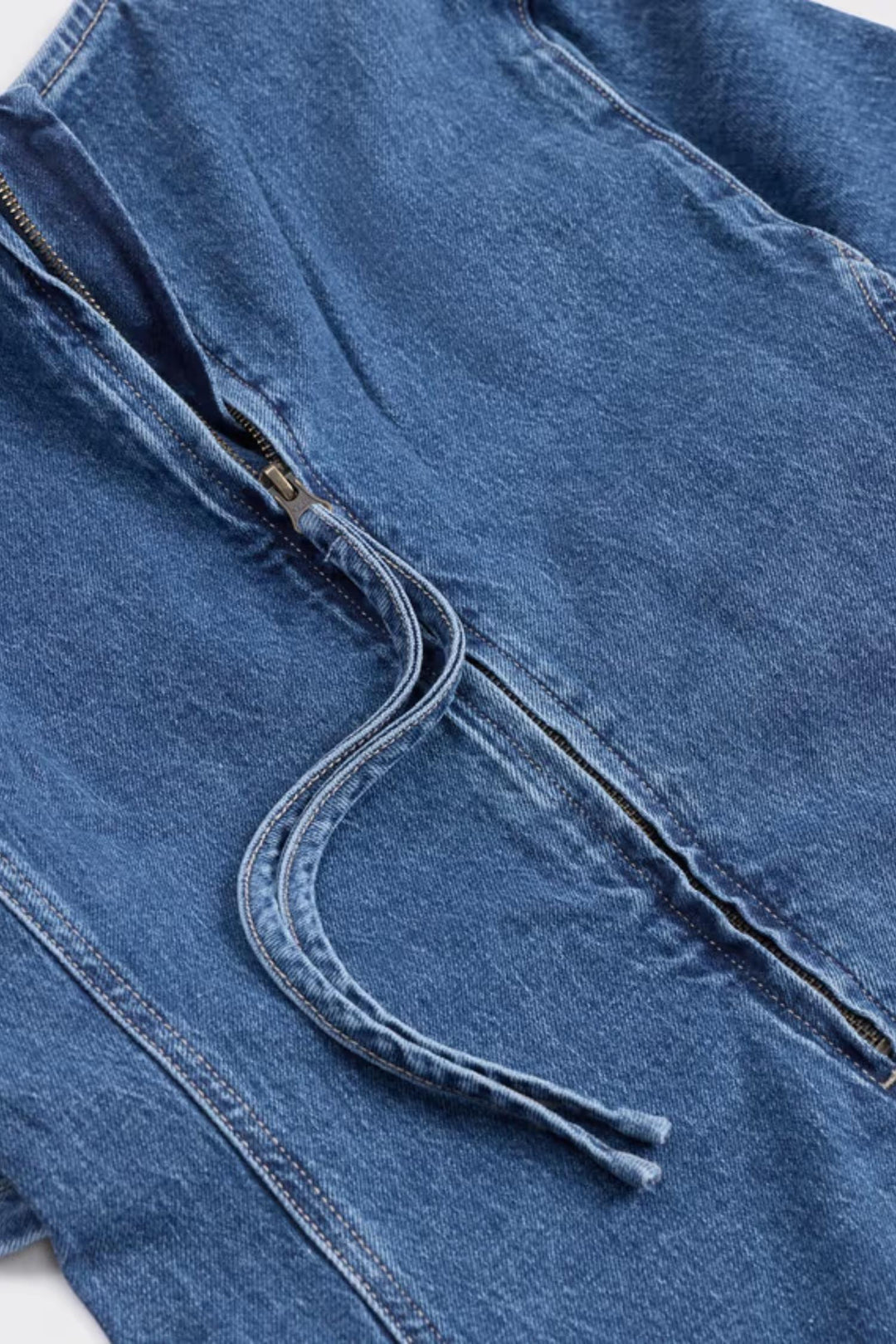 Short Denim Dress - Blue