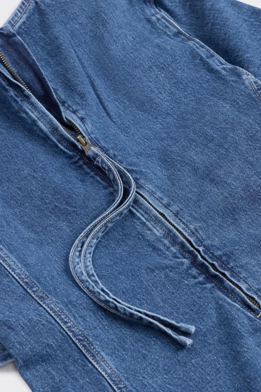 Short Denim Dress - Blue