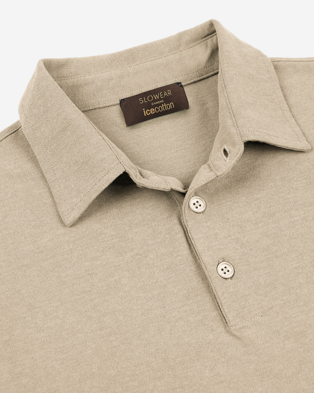 Ice Cotton Short Sleeve Polo Shirt Sabbia