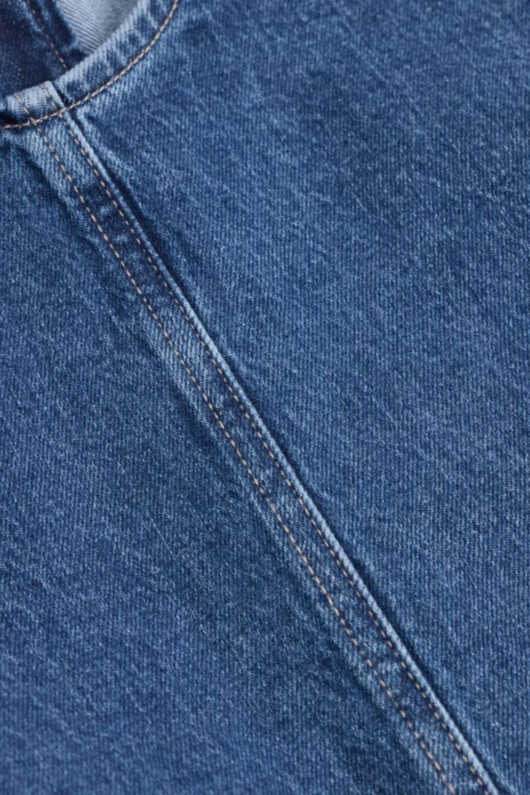 Short Denim Dress - Blue