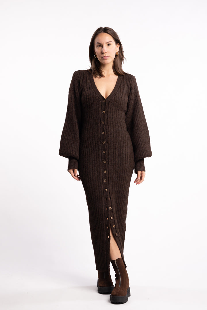 Montana Dress- Brown Melange