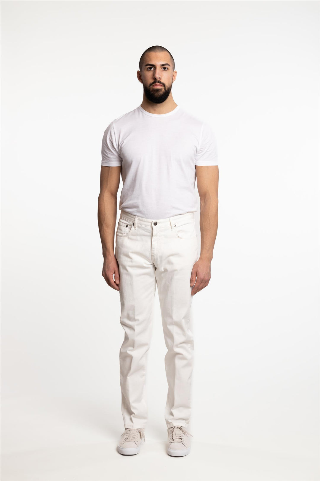 5-Pocket Cotton/Stretch Pant Off-White