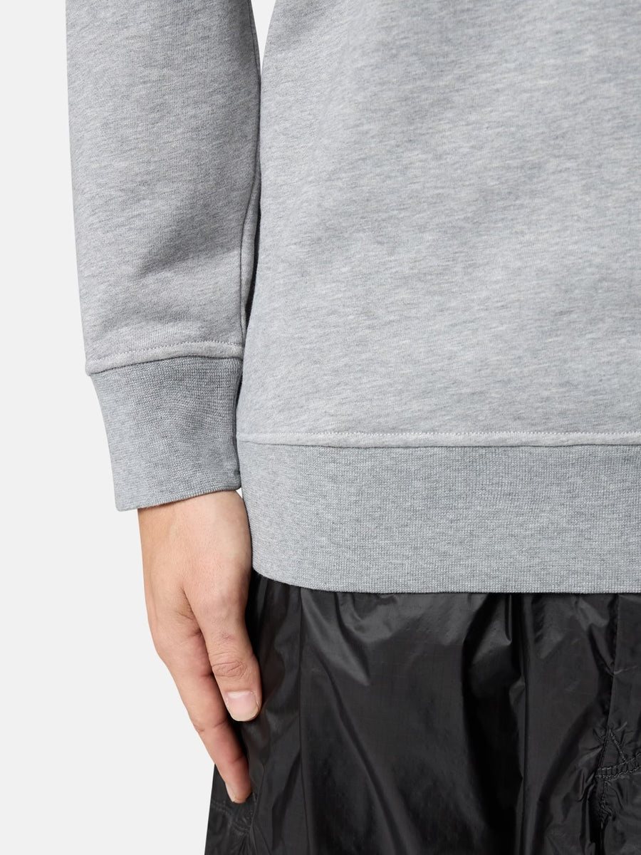 6100060 Organic Cotton Fleece Mélange Dust Grey Melange