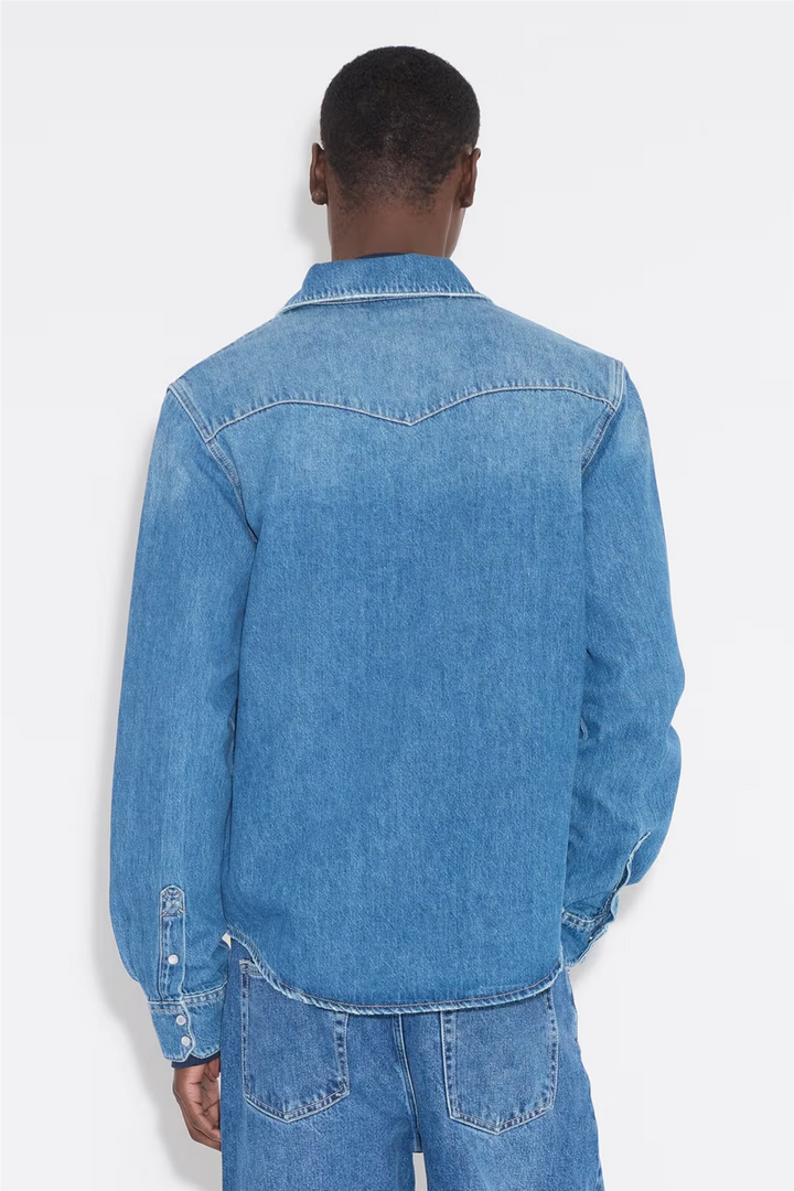 M Slim Denim Shirt Blue