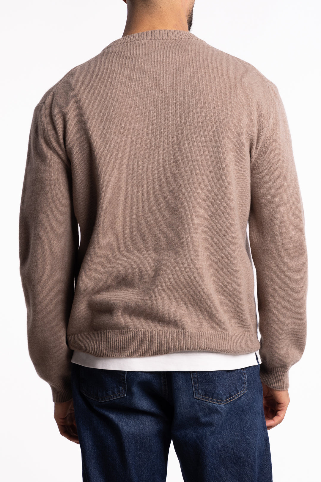 Merino Cashmere Crew Neck Beige