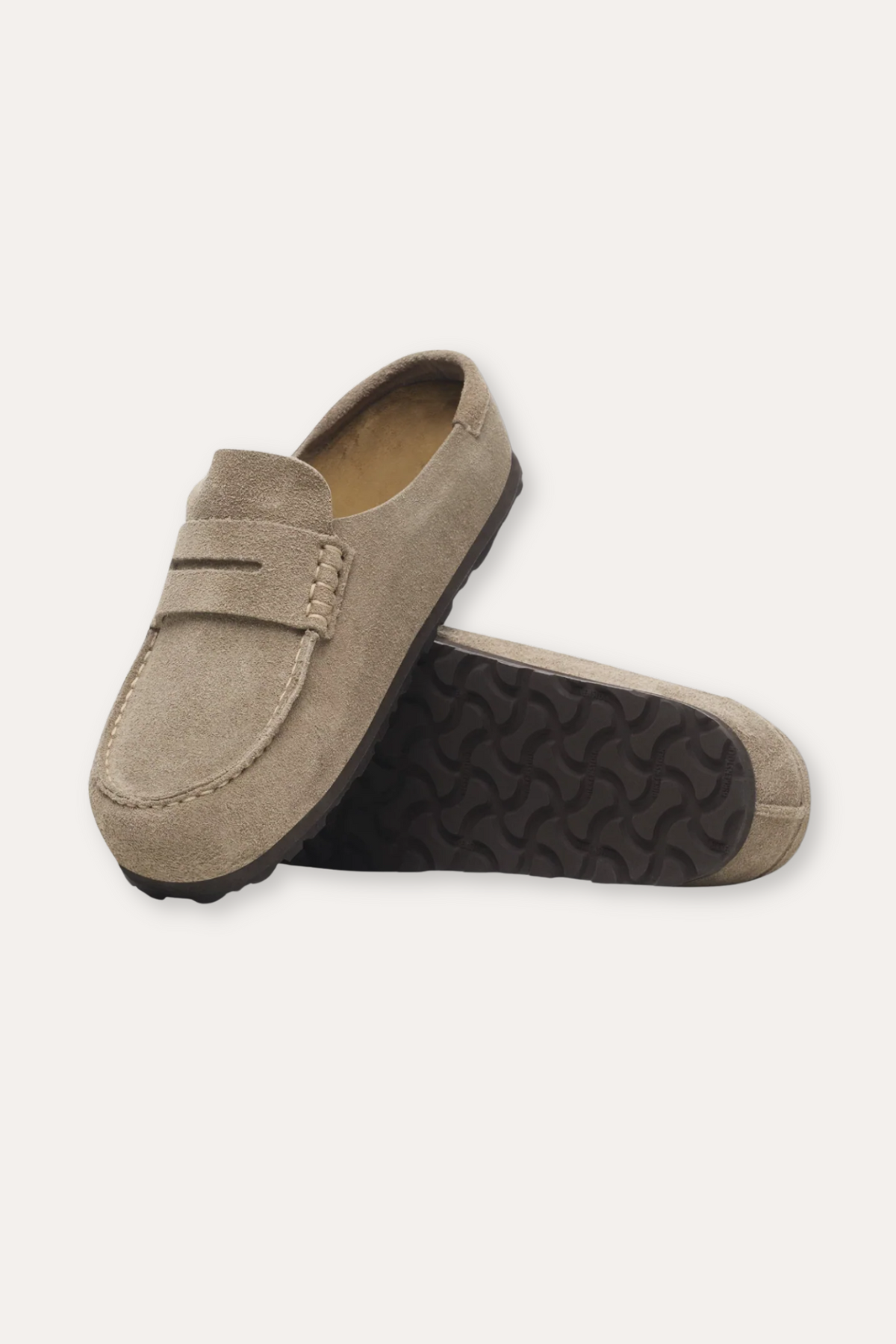 Men's Naples Wrapped Suede Leather Taupe