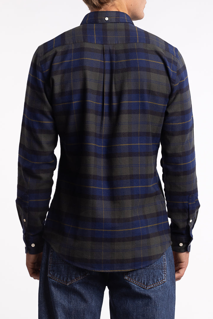 Kyeloch Tailored Long-Sleeved Shirt Olive Night