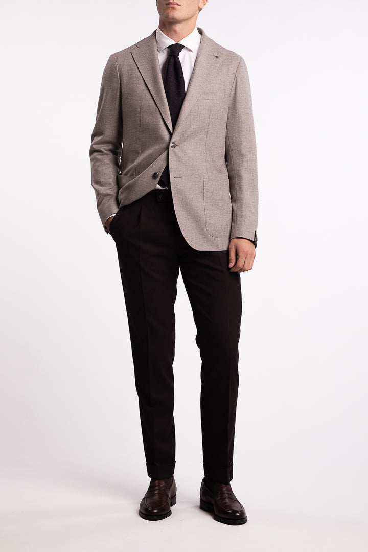 Virgin Wool/Cashmere Slim Fit Blazer Grey