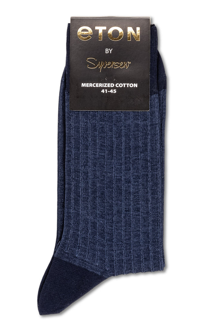 Mercerized Cotton Rib Dark Blue