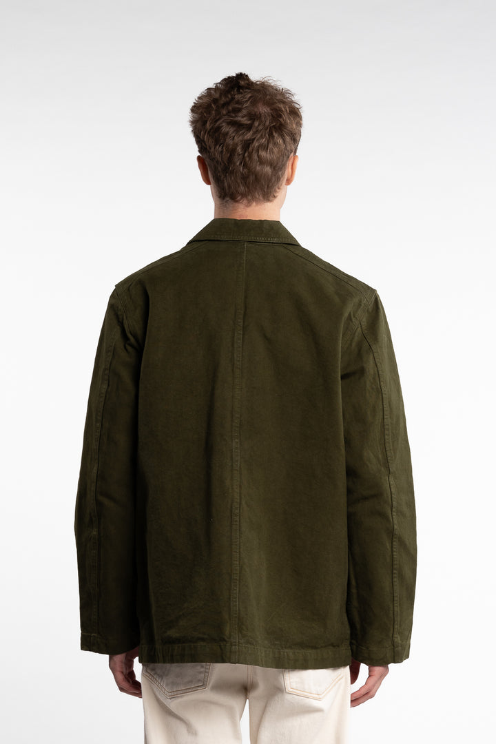 Cotton Duck Canvas Five-Pocket Chore Jacket Olive