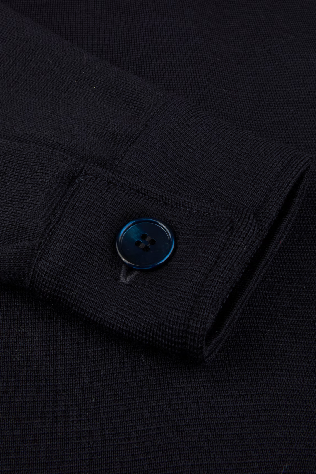 Knitted Merino Wool Overshirt Navy