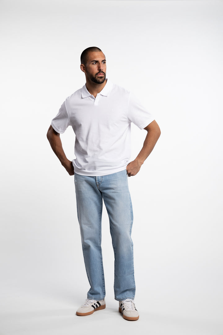 Piqué Polo White