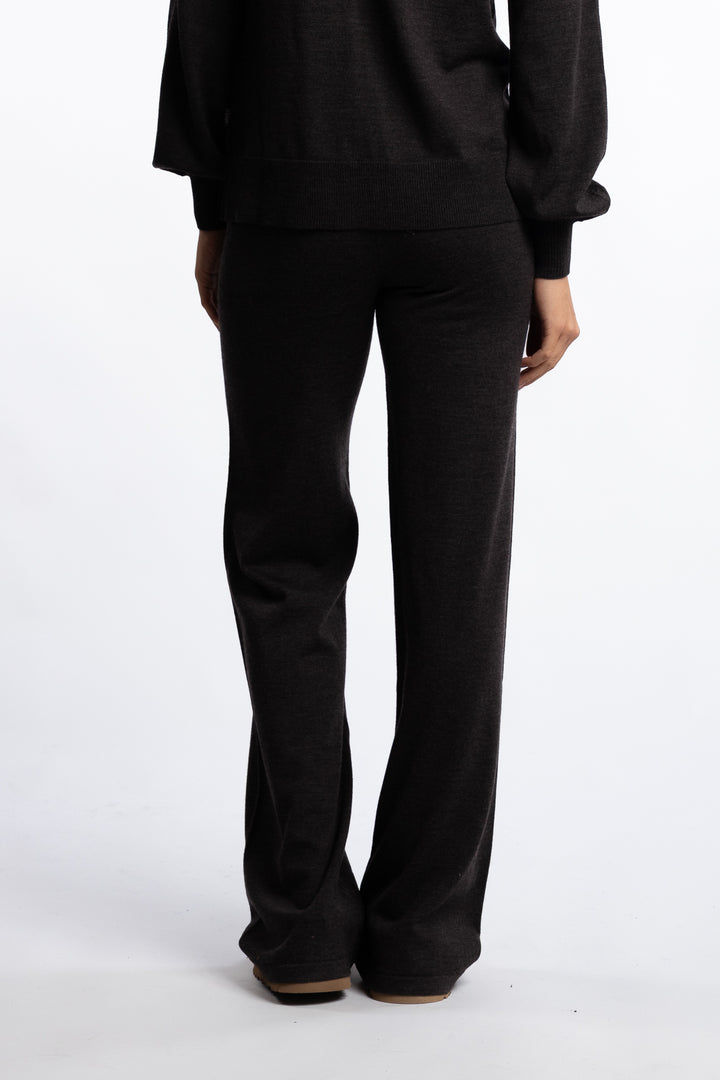 Mubi Merino Pants- Dark Brown Melange