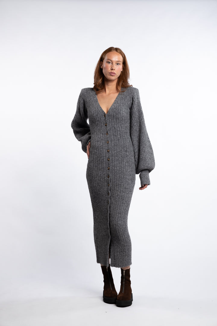 Montana Dress- Grey Melange