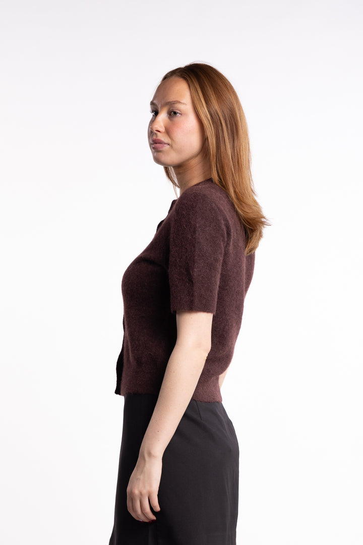 Sanoura SS Cardigan 15556 - Fudge