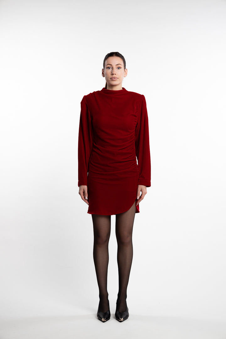 Jet Dress Velvet- Red