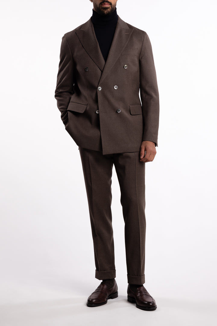 Farris Double Breasted Blazer Beige Melange