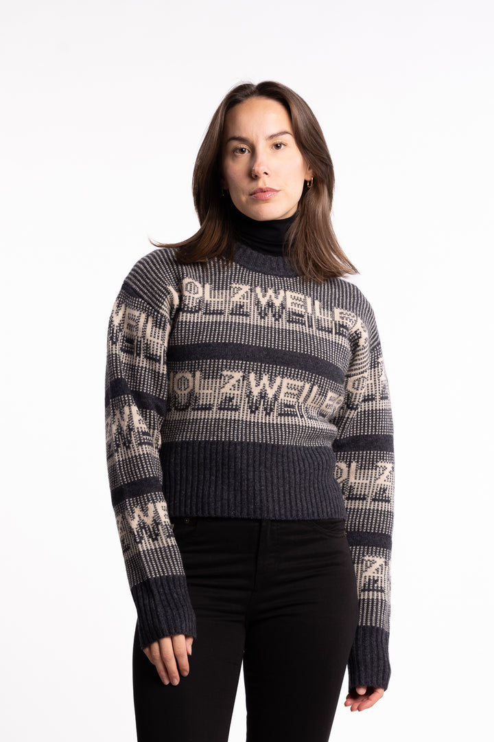 Ski Cropped Crew - Dk. Grey