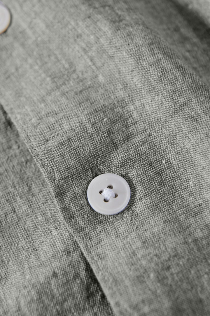 Casual Linen Blend Resort S/S Army
