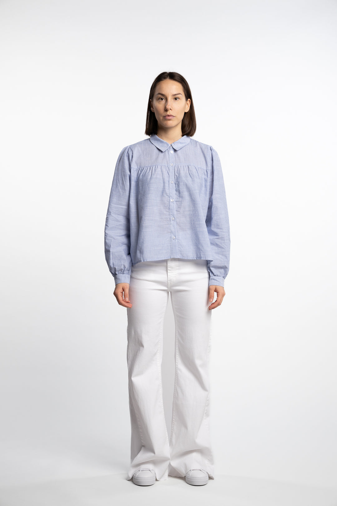 Mai Blouse- Blue Stripe