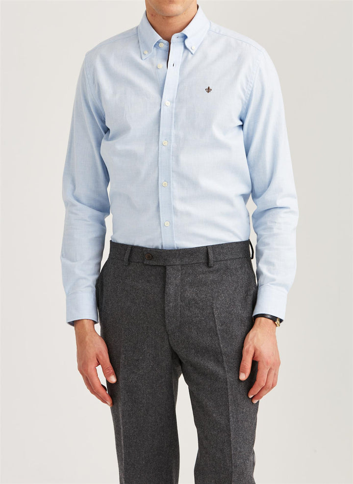 Watts Flannel Shirt Slim Fit Light Blue