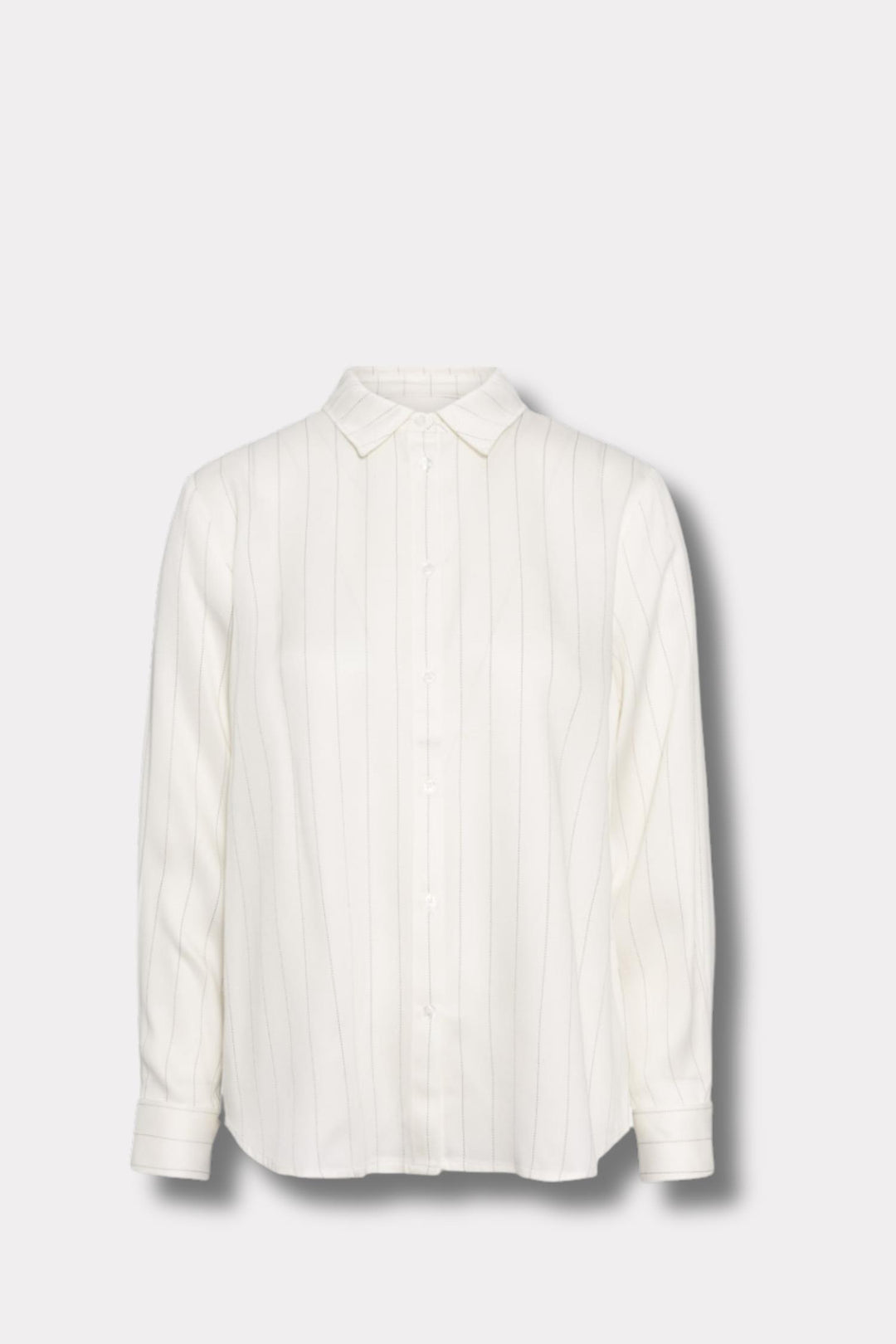 Cilla Shirt- Cream Pinstripe