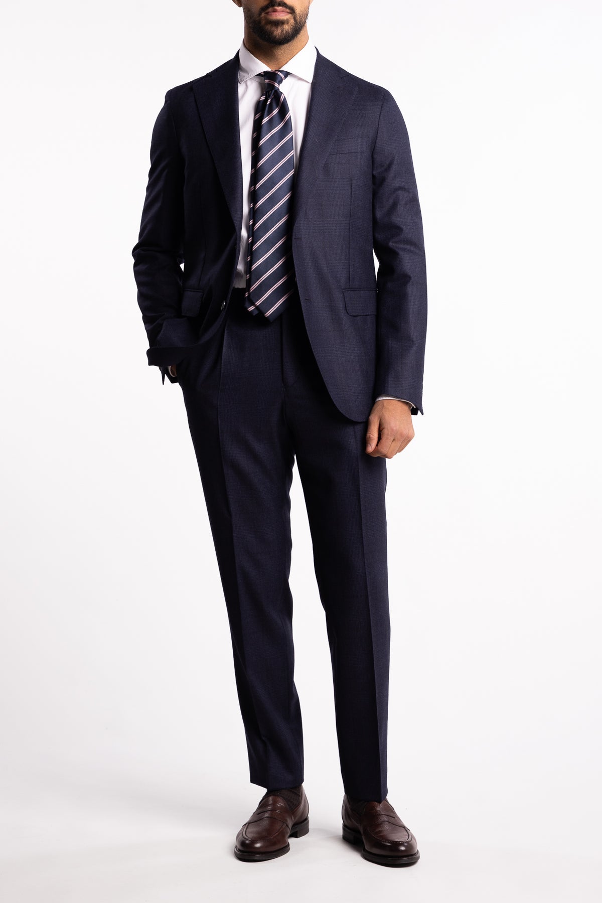 New Sienna Slim Fit Flannel Blazer Navy Check