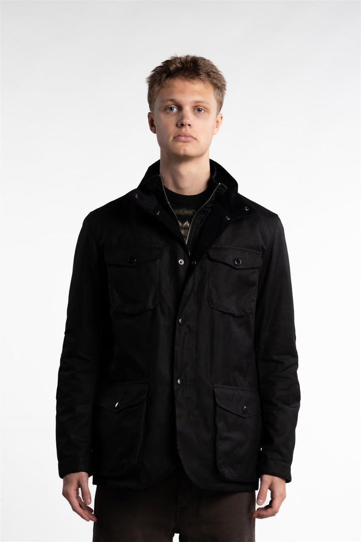 Ogston Wax Jacket Black