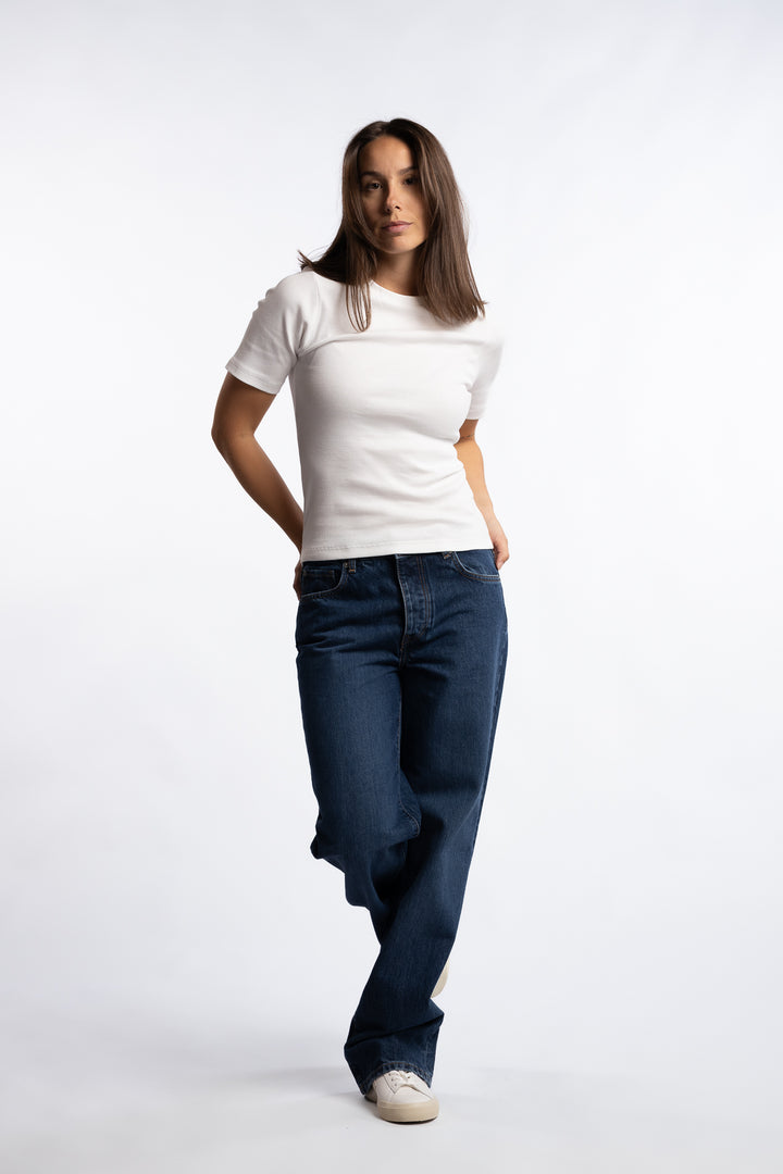 Pippa Rib Tee- Off-White