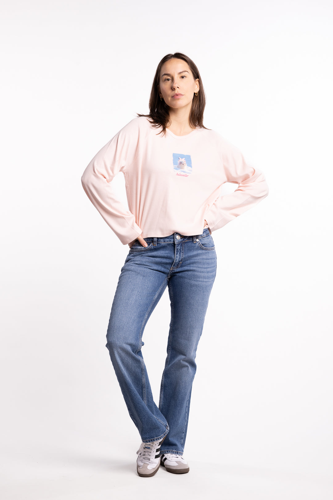 Kitty Long-Sleeve - Lt. Pink