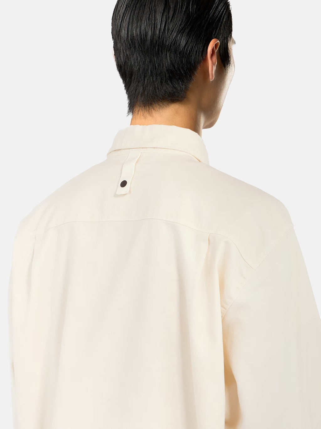1100004 Comfort-Fit Long-Sleeve Shirt With Logo Embroidery Ivory