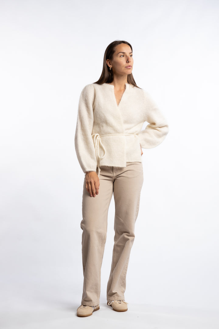 Fredrikke Chunky Cardigan- Bright White