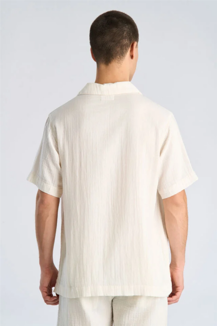Cotton Muslin Resort Shirt S/S Off White