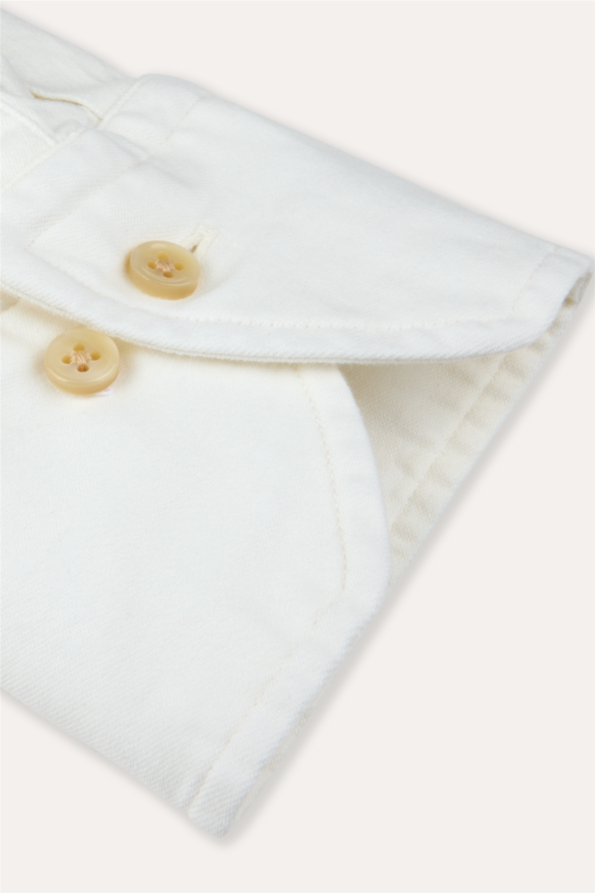 Casual Denim Stretch Shirt Off White