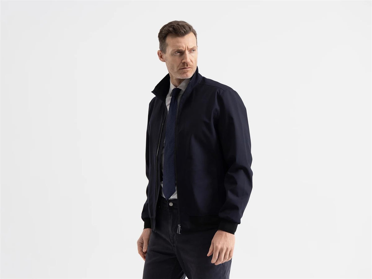 Bullet Jacket Savile Dark Navy Wool