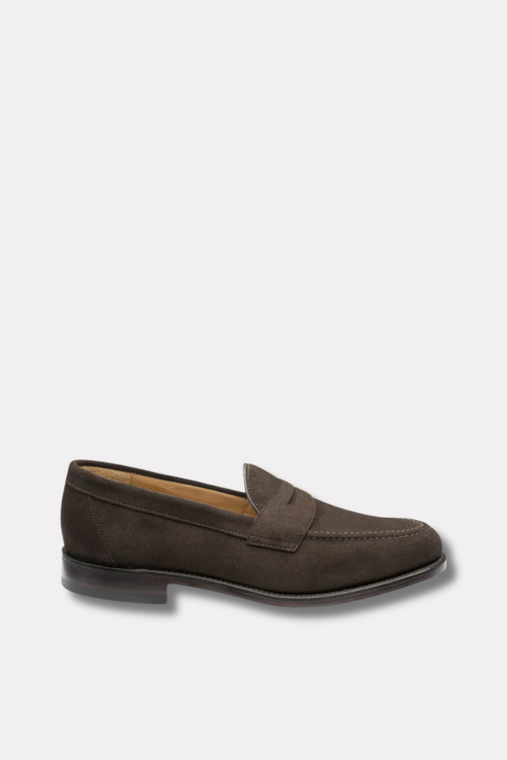 Imperial Penny Loafer Dark Brown Suede