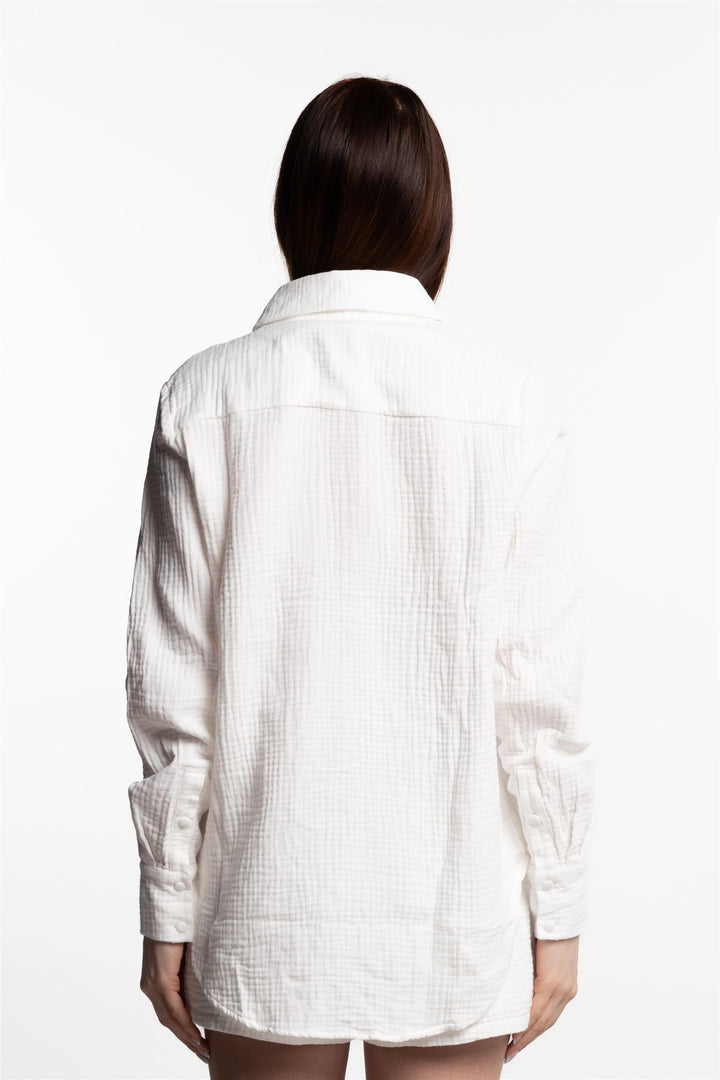 Livia Crepe Shirt- White
