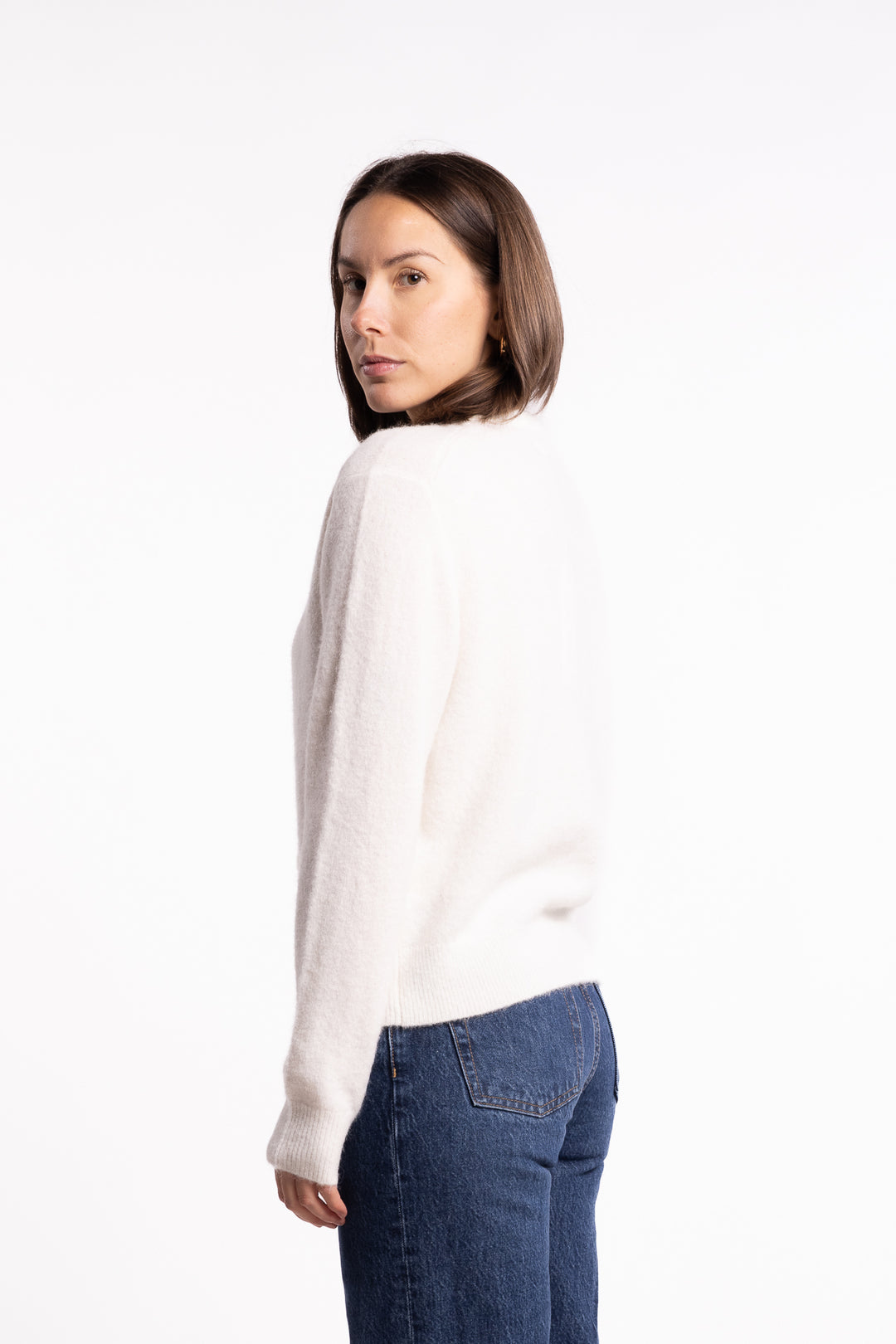 Nor Short Cardigan 7355- Clear Cream