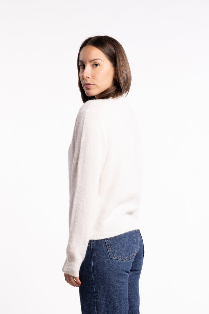 Nor Short Cardigan 7355- Clear Cream