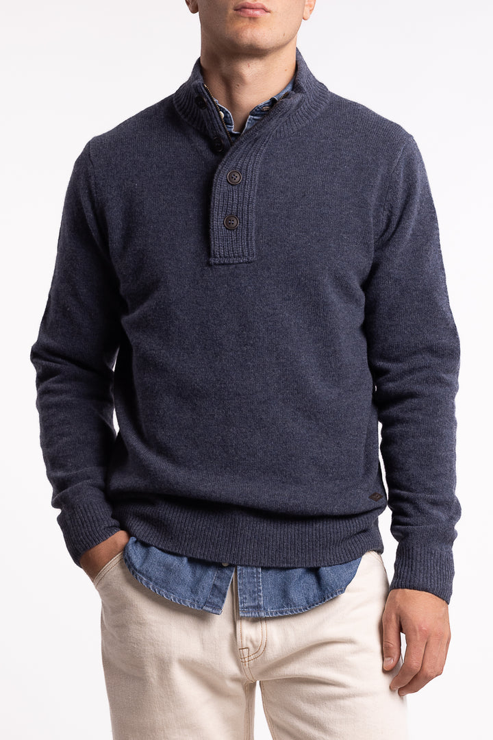 Essential Patch Half Zip Dark Indigo