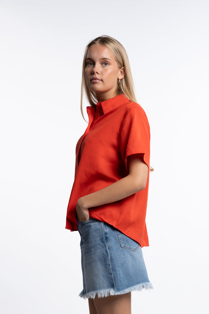 Mina SS shirt 14028- Flame Scarlet