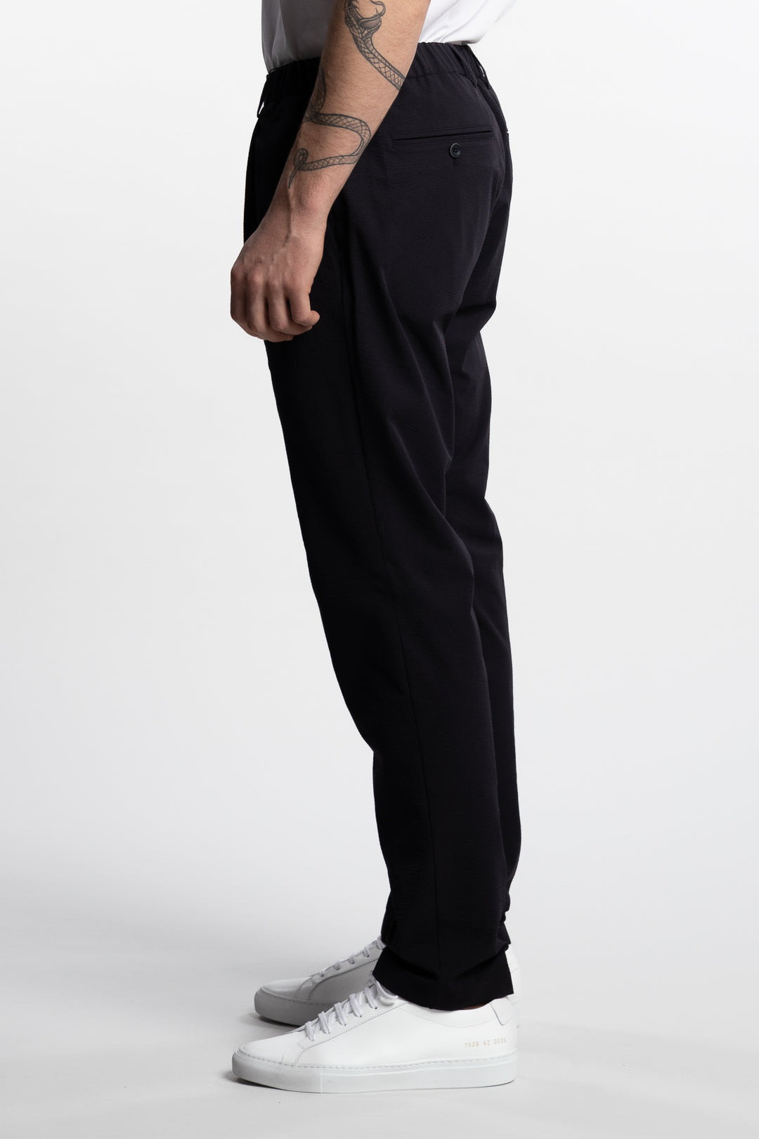 Seer-Crease Trousers Blue Navy