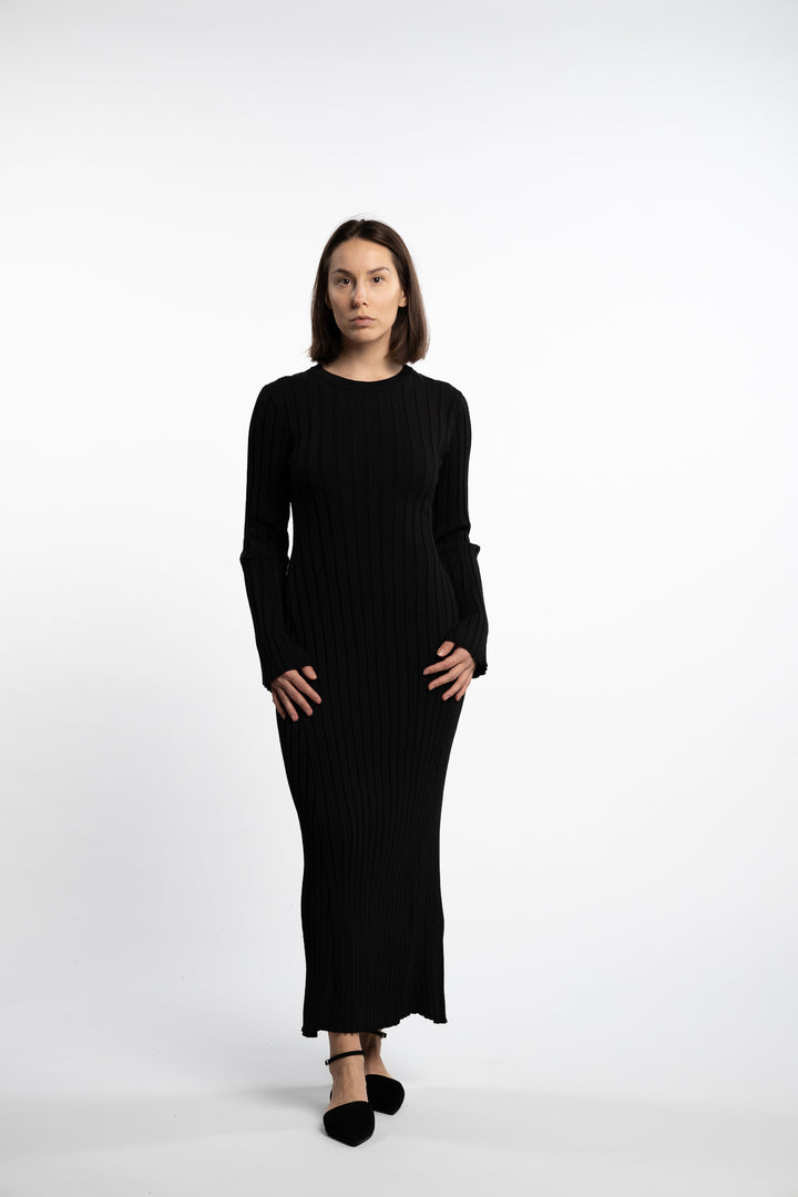 Zaneta Knit Dress- Black