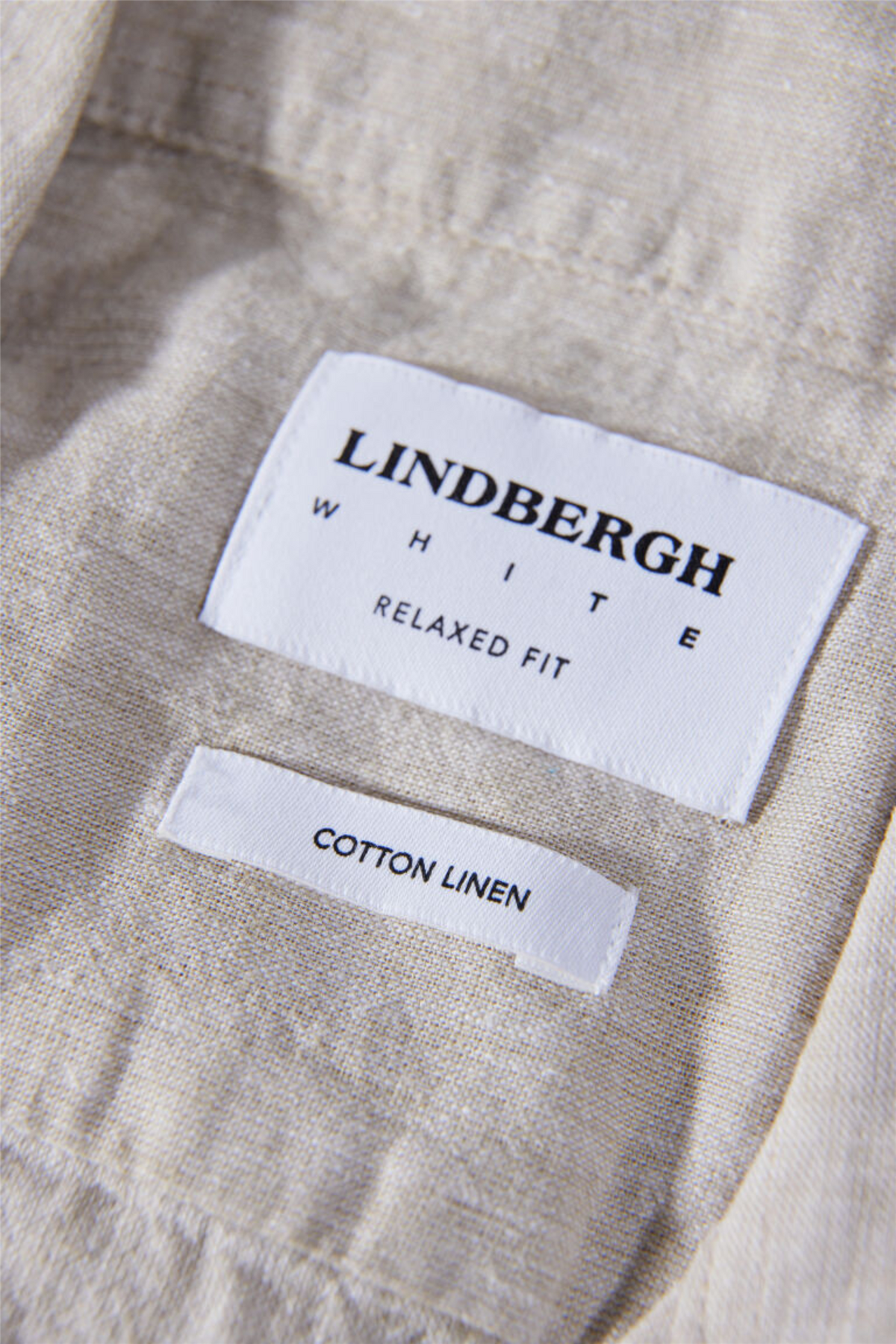 Casual Linen Blend Resort S/S Light Stone