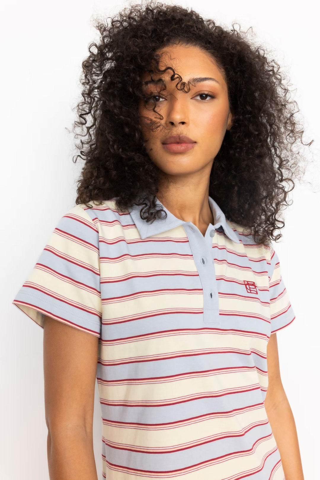 Emma Polo Dress - Ocean Stripe