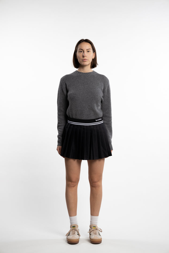 Abigail Wool Pleated Skirt- Gray