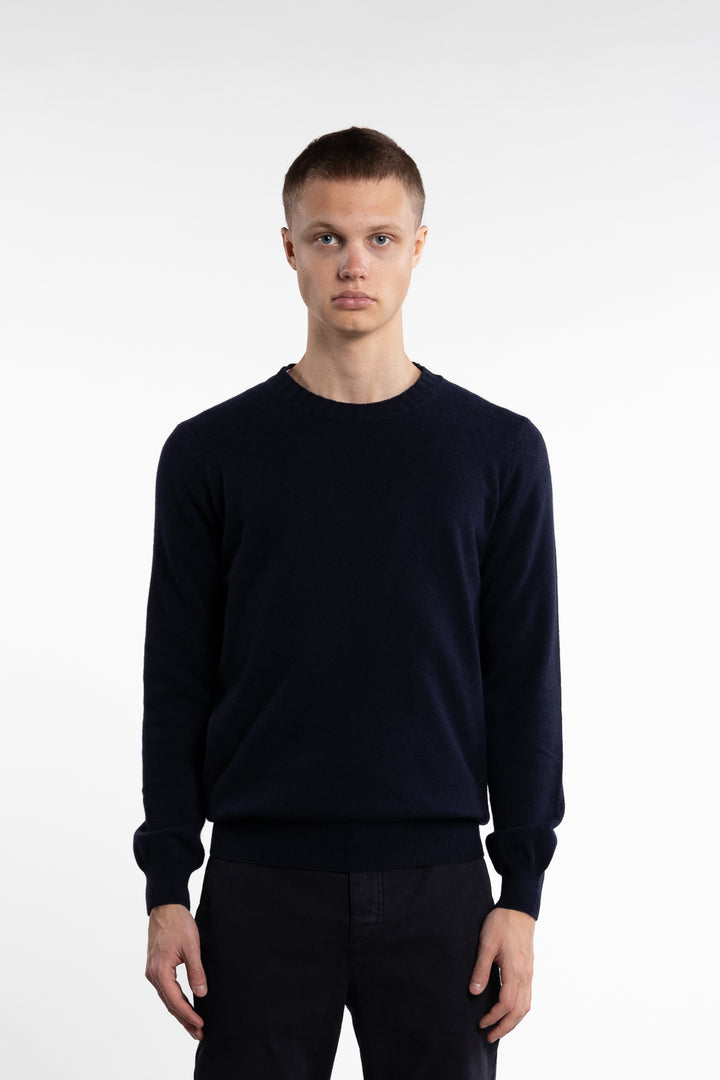 Como Wool/Cashmere Roundneck Navy